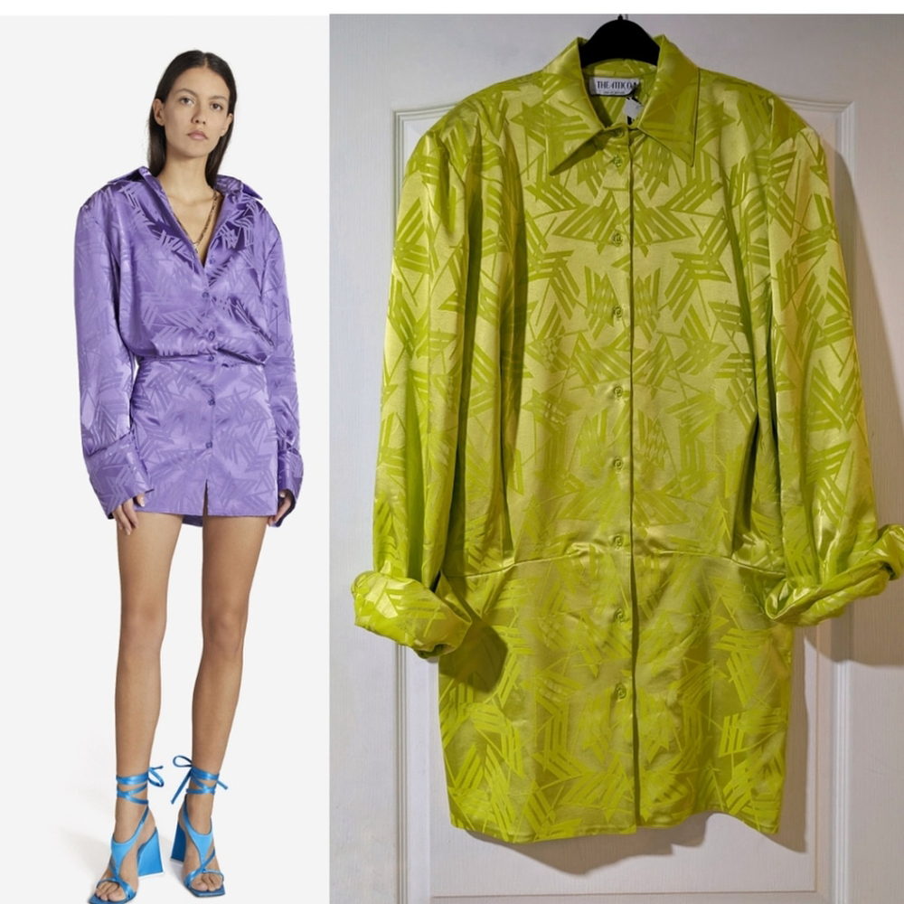 The Attico Purple and Green Mini Dress
